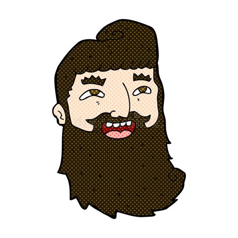 Comic Cartoon Laughing Bearded Man Stock Illustration Illustration Of