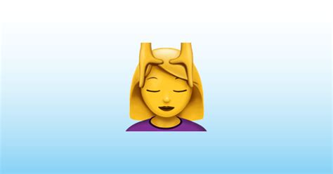 Kvinde Får Ansigtsmassage Emoji 💆‍♀️
