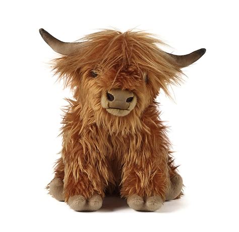 23cm Living Nature Highland Cow Soft Toy With Sound By Kcft Amazonde