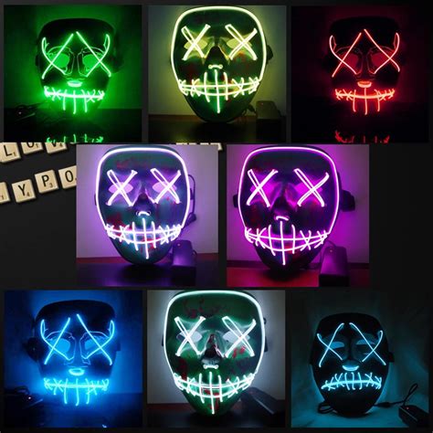 Buy Halloween Mask Led Light Up Funny Masks The Purge