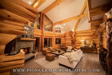 Log Cabin Style Living Room And Loft Designs Bc Canada