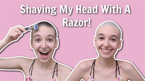 Shaving My Head Smooth With A Razor Female Head Shave Youtube