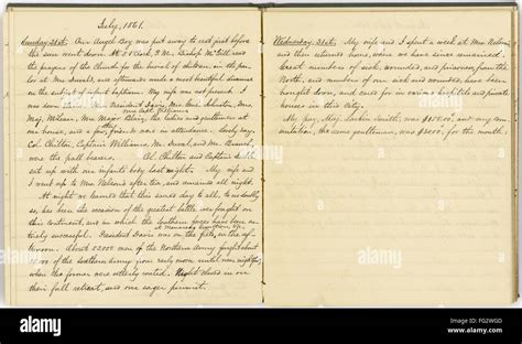 Civil War Diary 1861 Npages From The Diary Of Confederate Officer