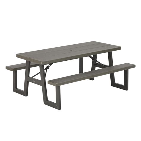 Lifetime 6 Ft Folding Picnic Table With Benches 22119 The Home Depot