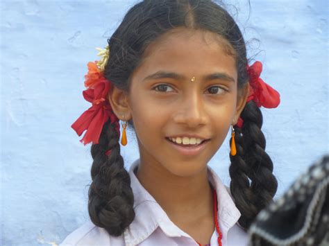 School Girl In Tamil Nadu Vegetarian Peru Adventures