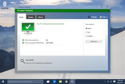 Disable Or Enable Windows Defender In Windows 10