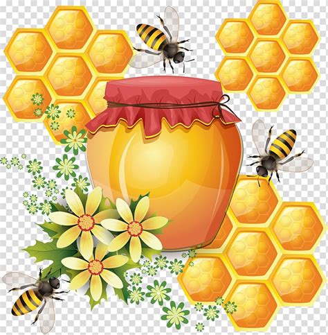 Beehive Graphics And Honeycomb Illustration