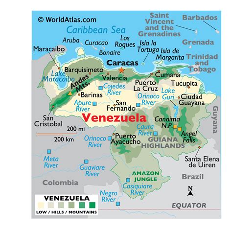 Venezuela Map Geography Of Venezuela Map Of Venezuela