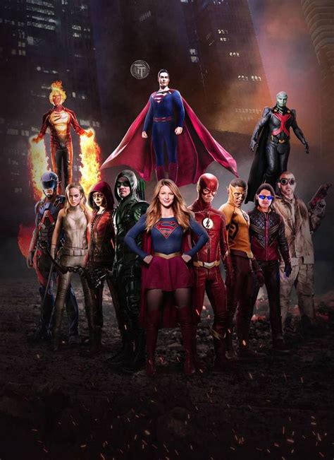 The Flash Supergirl Arrow Cw Poster Textless By Timetravel6000v2 On