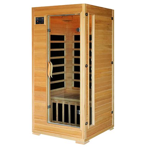 Radiant 1 2 Person Hemlock Infrared Sauna With 4 Carbon Heaters The Home Depot Canada
