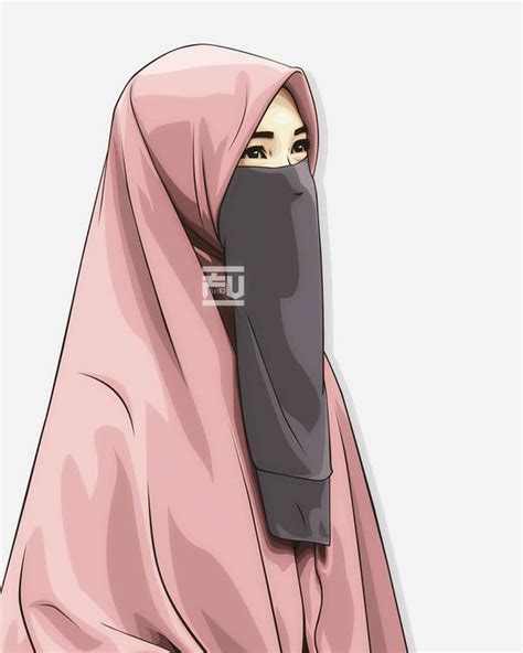 Kartun Muslimah Bercadar Gambar Wanita Berhijab Sedih Dan Kecewa