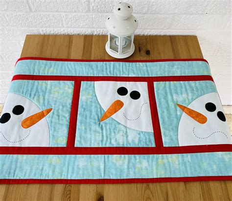 Free Snowman Table Runner Quilt Pattern