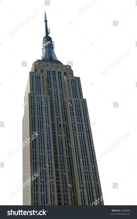 Empire State Building Skyscraper Nyc On White Background