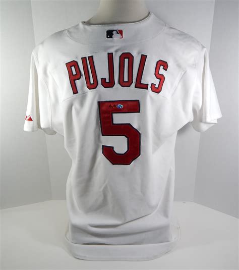 2004 St Louis Cardinals Albert Pujols 5 Game Used White Jersey Ebay