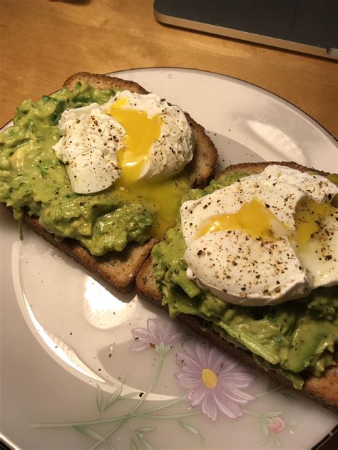 Homemade Avocado Toast With Poached Eggs Rfood