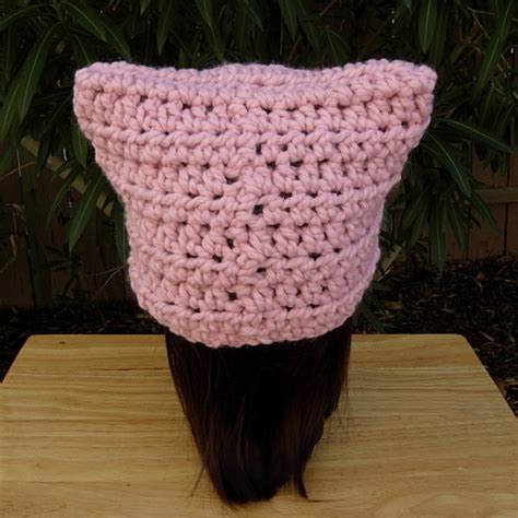 Thick Warm Winter Light Pink Pussy Hat Pussyhat Cat Hat Aftcra