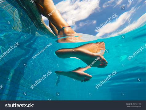 Feet Underwater Pool Stock Photo Shutterstock