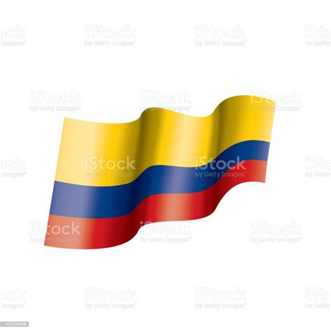 Drapeau De La Colombie Illustration Vectorielle Sur Fond Blanc Vecteurs