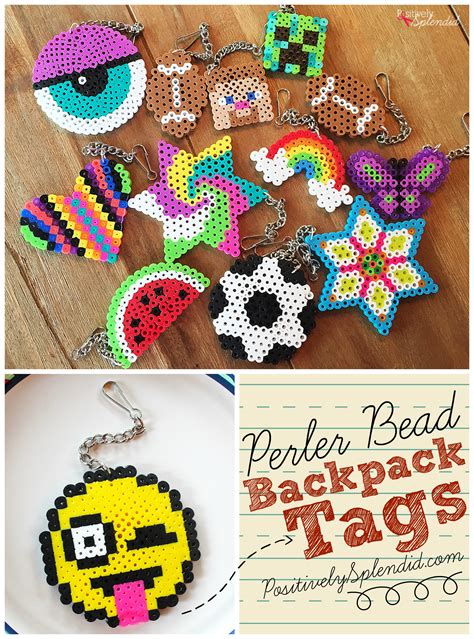 Craft For Kids Perler Bead Backpack Tags