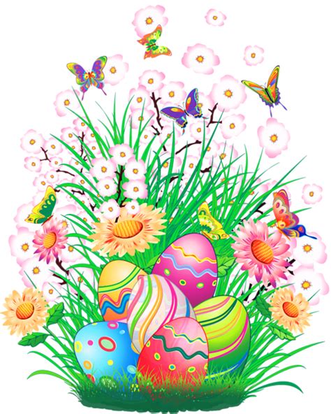 Transparent Easter Decor With Eggs And Grass Png Clipart Picture