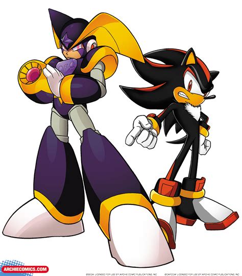More Sonic And Mega Man Crossover Art Knuckles And Shadow Meet Their
