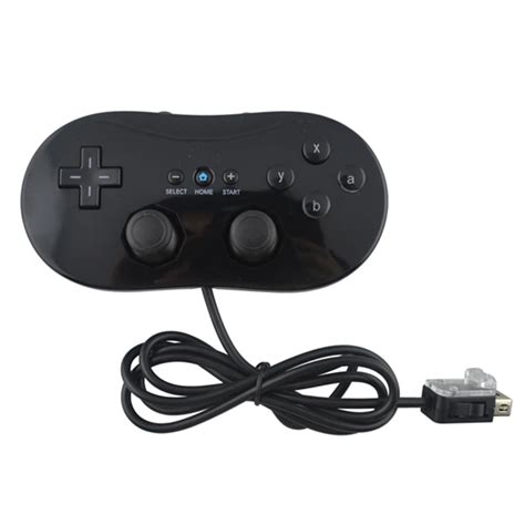 Blackwhite For Nintendo Wii Classic Wired Game Controller Gaming