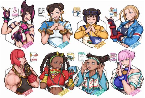 Chun Li Cammy White Han Juri Kimberly Manon And 2 More Street Fighter And 1 More Drawn By