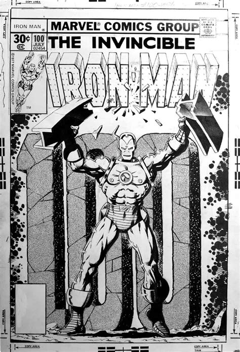 Jim Starlin Original Artwork Iron Man 100 Cover