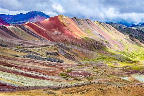 Vinicunca Or Rainbow Mountain Pitumarca District Peru Peru