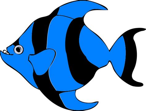Blue Striped Fish Clip Art At Vector Clip Art Online