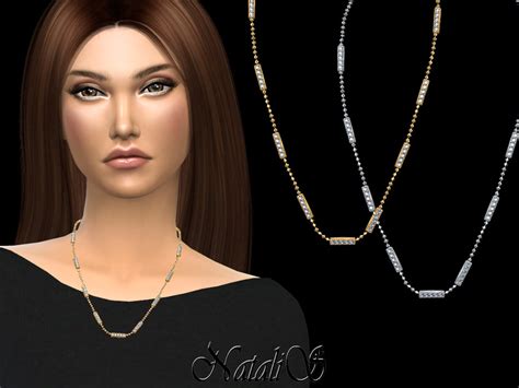 The Sims Resource Natalisdiamond Bar Necklace