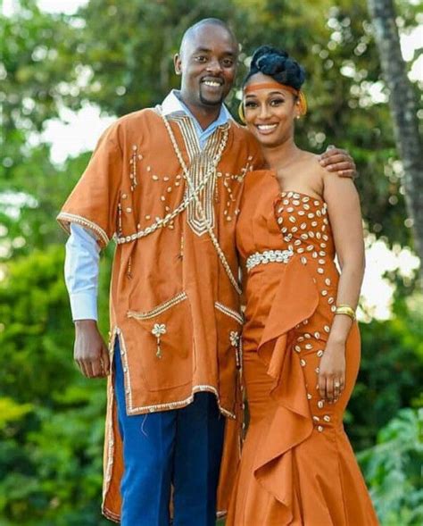Lovely Kenyan Couple In Kikuyu Traditional Wedding Attire African Traditional Dresses African