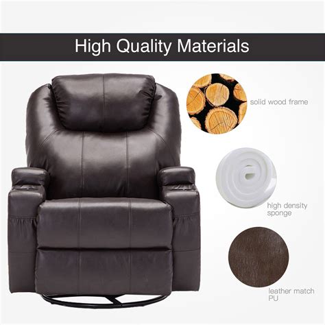Mecor Massage Recliner Chair Bonded Leather Ergonomic Heated Lounge