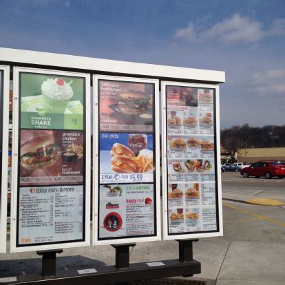 This mcdonald's is part of a shopping center directly across from gaylord opryland resort entry road. Mcdonalds Drive Thru Menu Stock Photo - Download Image Now ...