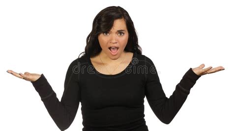 Young Woman Making A Questioning Gesture Stock Photo Image Of People