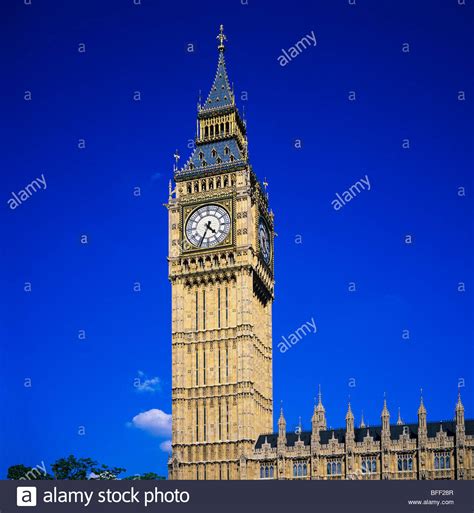 Big Ben Clock Tower Westminster Palace London Great Britain Stock Photo