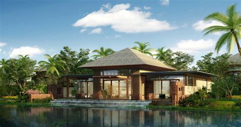 Different Levelled Roof Tropical Resort Design Tropical House Design