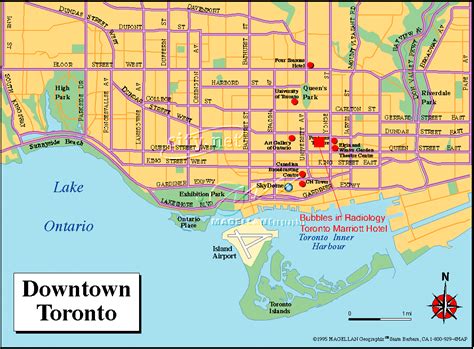 Toronto Map Tourist Attractions Travel Map Vacations