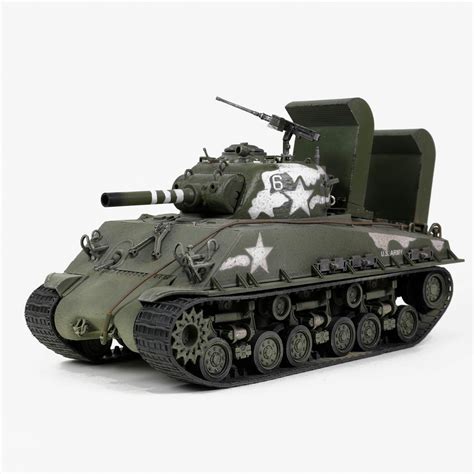 Us Medium Tank Sherman M4e8 105 Hvss With Deep Wading Gear Engine