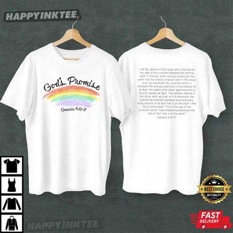 God Promise Genesis 913 17 With Bible Verse T Shirt Bring Your Ideas