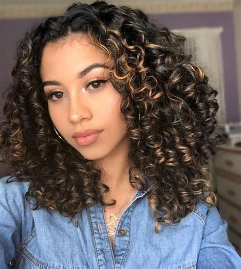 Curly Hair Caramel Highlights Klighters