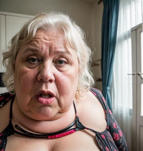 Angry Morbidly Obese Female Old Granny Elderly Latex Openart