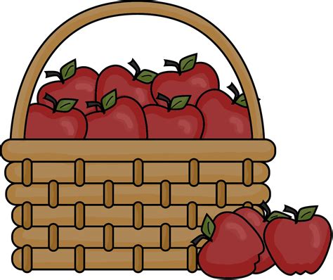 Apple Basket Clip Art Apples In A Basket Clipart Png Download