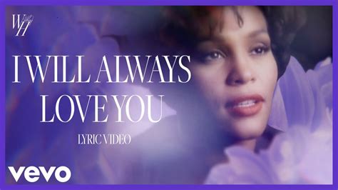 Whitney Houston I Will Always Love You Official Lyric Video YouTube