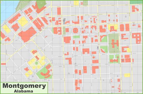 Montgomery Downtown Map