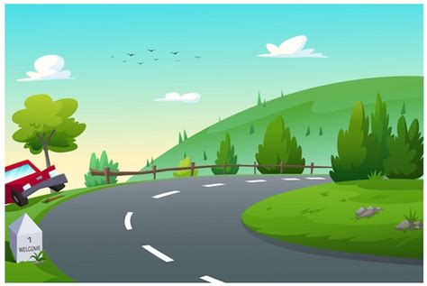 Cartoon Road Images Free Vectors Stock Photos And Psd