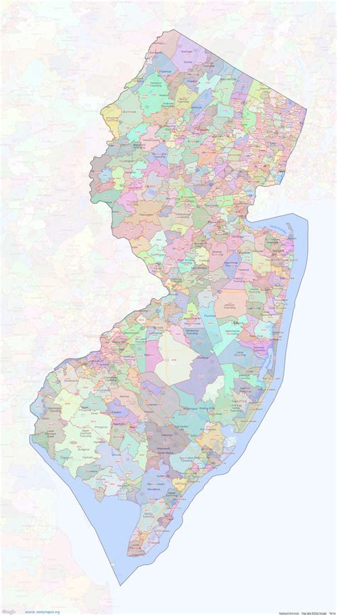 New Jersey Zip Code Map With Counties By Mapsherpa The Map Off