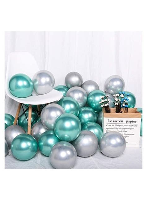 Buy Metallic Chrome Balloons 50 Pcs 12 Inch Helium Shiny Thicken Latex