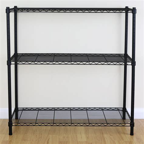 Take pantry organization to a whole new level with our wood pantry shelving, wire pantry shelving, pantry baskets, pantry drawers, and plethora of pantry storage ideas. 3 Tier Black Metal Storage Rack/Shelving Wire Shelf ...