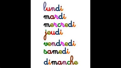 The Days Of The Week In French For Kids With French Native I Love